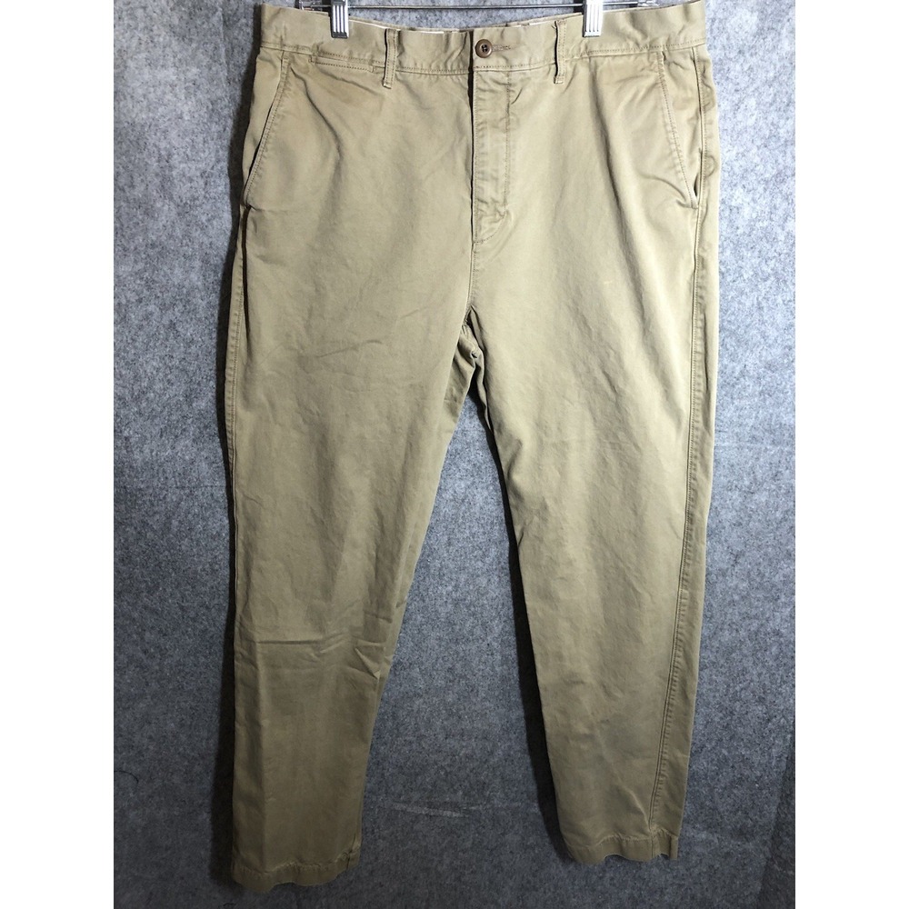 Vintage J. Crew Pants 34x34 Tan Chino Straight Career Casual Preppy Oarsman